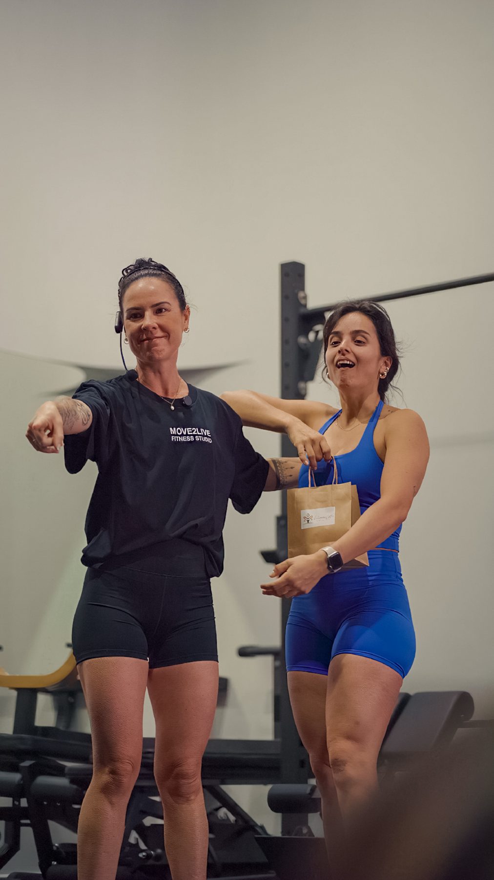 Mari leading a session with a member